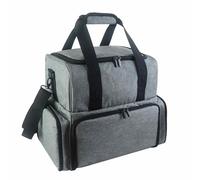 Borsa per il trasporto dello smalto - Borsa porta smalto, organizer da viaggio, per smalti e attrezzi, contiene 80 bottiglie con spazio per per nail art, ideale per donne, grigio, vedi