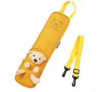 Borsa per il trasporto di bacchette in stile cartone animato, materiale in tessuto Oxford, facile da trasportare (W43yellow Bear)