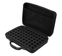 Borsa per il trasporto di olio essenziale, 60 bottiglie di oli essenziali, in schiuma, per bottiglie da 5 ml, 10 ml, 15 ml, colore nero