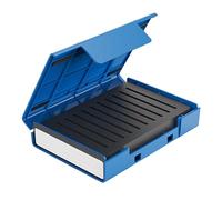 Borsa per il trasporto di unità esterne, custodia multifunzione per disco rigido, 6,3 e 8,9 cm, protezione antiurto impermeabile con supporto, scatola con etichetta antipolvere, grigio, 1 pezzo