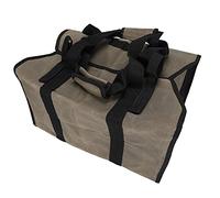 Borsa per il trasporto in legno, impermeabile, con doppio uso, portatile, tela di cera bagnata, borsa per legna da ardere