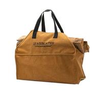 Borsa per il trasporto legna da ardere, robusta e resistente per tronchi, 60 x 46 x 26 cm da 50 litri. Cesto multiuso extra largo, accessorio per stufa, camino inserto o braciere barbecue (cammello)