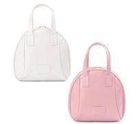 Borsa Per Il Trucco A 2 Pezzi, Semplice Borsa Per Trucco Portatile A Colore Solido, Borsa Per L'Organizzazione Delle Donne E Una Comoda Borsa Per Il Trucco Da Viaggio.