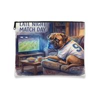 Borsa per il trucco a forma di cane Bullmastiffs, divertente borsa da viaggio per divano notturno, borsa da viaggio per donne, regali per ragazze, organizer portatile con cerniera in tela piccola per