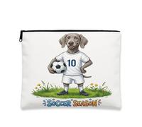 Borsa per il trucco a forma di cane Weimaraner, borsa da viaggio per donne e ragazze, piccola borsa portatile in tela con cerniera, 17,8 x 22,9 cm