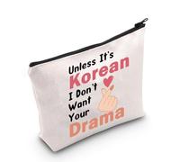 Borsa per il trucco a forma di cuore con dita regalo per amanti coreani regalo coreano fan della TV regalo coreana dramma tossicodipendenti borsa, Non voglio il tuo dramma