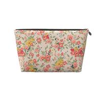 Borsa per il trucco a forma di fiore per le donne Borse per cosmetici Organizzatore per il trucco Borsa da viaggio in pelle