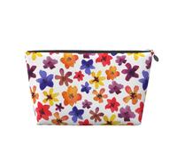 Borsa per il trucco a forma di fiore per le donne Borse per cosmetici Organizzatore per il trucco Borsa da viaggio in pelle