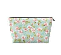 Borsa per il trucco a forma di fiore per le donne Borse per cosmetici Organizzatore per il trucco Borsa da viaggio in pelle