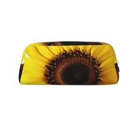 Borsa per il trucco a forma di girasole con fiori per donne e uomini, astuccio per matite, piccola borsa per cosmetici da viaggio, borse da toilette con cerniera, astucci per penne estetiche, borse po