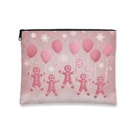 Borsa per il trucco a forma di pan di, pochette da viaggio per cosmetici a tema caramelle alla pesca per donna, organizer portatile in tela con cerniera, borsa da toilette per la cura della pelle du