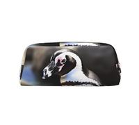 Borsa per il trucco a forma di pinguino africano per donne e uomini, borsa da viaggio, borsa estetica, astuccio grande