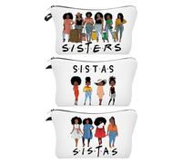 Borsa per il trucco afro americana per borsa borse cosmetiche nere afro per le donne regalo ispiratore piccolo divertente cosmetici sacchetto da viaggio borse per articoli da toeletta accessori