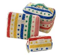 Borsa per il trucco arcobaleno borsa alla moda per ragazze donne borsa portaoggetti di grande capacità borsa da toilette impermeabile organizer per trucco, Set, As shown in the figure