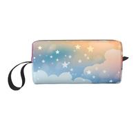 Borsa per il trucco arcobaleno nuvola impermeabile organizer da viaggio per donne uomini Galaxy Star Cosmetic Storage Pouch con cerniera piccola borsa portatile per attrezzi