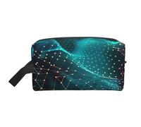 Borsa per il trucco astratta poligonale stampata spaziale grande borsa cosmetica da viaggio impermeabile borsa cosmetica organizer per donne mamme ragazze