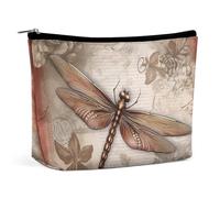 Borsa per il trucco Borsa cosmetica portatile Borsa da toeletta a forma di libellula Borsa da toeletta per il trucco Custodia per organizer per il trucco Grande capacità Borsa con cerniera Borsa da to