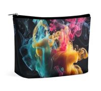 Borsa per il trucco Borsa cosmetica portatile Borsa da toeletta che si scioglie nell'acqua Custodia per l'organizzazione del trucco Borsa con cerniera di grande capacità Borsa da toeletta da viaggio p