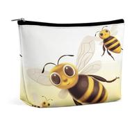 Borsa per il trucco Borsa cosmetica portatile Borsa da toeletta con animali al Custodia per l'organizzazione del trucco Borsa con cerniera di grande capacità Borsa da toeletta da viaggio per donne e u