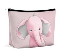 Borsa per il trucco Borsa cosmetica portatile Borsa da toeletta con elefante Borsa per l'organizzazione del trucco Custodia con cerniera di grande capacità Borsa da toeletta da viaggio per donne e uom