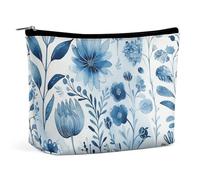 Borsa per il trucco Borsa cosmetica portatile Borsa da toeletta in stile dipinto a campo di colore Borsa da toeletta Organizer per il trucco Custodia con cerniera di grande capacità Borsa da toeletta
