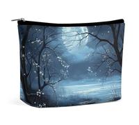 Borsa per il trucco Borsa cosmetica portatile Borsa da toeletta in stile romantico da sogno Custodia per l'organizzazione del trucco Borsa con cerniera di grande capacità Borsa da toeletta da viaggio