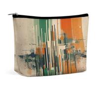 Borsa per il trucco Borsa cosmetica portatile Modelli complessi Borsa da toeletta Custodia per l'organizzazione del trucco Borsa con cerniera di grande capacità Borsa da toeletta da viaggio per donne
