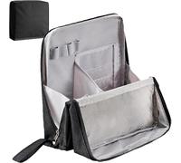 Borsa per Il Trucco,Borsa Cosmetica Portatile,Organizer da Viaggio di Grande Capacità Stoccaggio Toilette per Stoccaggio con Manico e Divisore(Black)