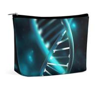 Borsa per il trucco Borsa cosmetica portatile Science Gene Strand Borsa da toeletta Organizer per il trucco Custodia con cerniera di grande capacità Borsa da toeletta da viaggio per donne e uomini