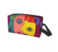 Borsa per il trucco Borsa da viaggio for cosmetici personalizzata Pablo Picasso Ragazza davanti allo specchio for donna, organizer for trucco e articoli toeletta, kit di bellezza(Color10)