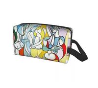 Borsa per il trucco Borsa da viaggio for cosmetici personalizzata Pablo Picasso Ragazza davanti allo specchio for donna, organizer for trucco e articoli toeletta, kit di bellezza(Color22)