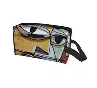 Borsa per il trucco Borsa da viaggio for cosmetici personalizzata Pablo Picasso Ragazza davanti allo specchio for donna, organizer for trucco e articoli toeletta, kit di bellezza(Color02)