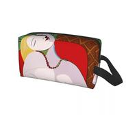 Borsa per il trucco Borsa da viaggio for cosmetici personalizzata Pablo Picasso Ragazza davanti allo specchio for donna, organizer for trucco e articoli toeletta, kit di bellezza(Color15)