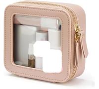 Borsa per il trucco Borsa da viaggio per cosmetici Piccola borsa for il trucco trasparente, organizer for cosmetici, borsa da viaggio impermeabile, borsa for la cura della pelle con cerniera dorata fo