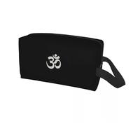 Borsa per il trucco Borsa da viaggio personalizzata Om Mandala for articoli toeletta Buddismo Aum Yoga Meditazione Cosmetici Trucco Organizzatore Beauty Storage Dopp Kit Box(Color 20)