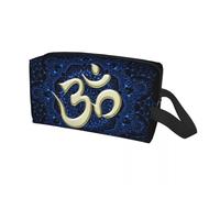 Borsa per il trucco Borsa da viaggio personalizzata Om Mandala for articoli toeletta Buddismo Aum Yoga Meditazione Cosmetici Trucco Organizzatore Beauty Storage Dopp Kit Box(Color 10)