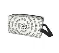 Borsa per il trucco Borsa da viaggio personalizzata Om Mandala for articoli toeletta Buddismo Aum Yoga Meditazione Cosmetici Trucco Organizzatore Beauty Storage Dopp Kit Box(Color 21)