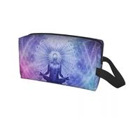 Borsa per il trucco Borsa da viaggio personalizzata Om Mandala for articoli toeletta Buddismo Aum Yoga Meditazione Cosmetici Trucco Organizzatore Beauty Storage Dopp Kit Box(Color 08)