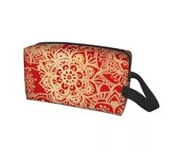 Borsa per il trucco Borsa da viaggio personalizzata Om Mandala for articoli toeletta Buddismo Aum Yoga Meditazione Cosmetici Trucco Organizzatore Beauty Storage Dopp Kit Box(Color 12)