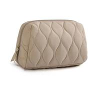 Borsa Per Il Trucco Borsa for il trucco da donna, contenitore for cosmetici, ampia cerniera, organizer portatile da viaggio quotidiano(Camel)