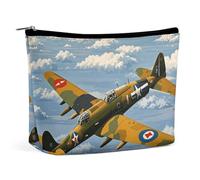 Borsa per il trucco Borsa per cosmetici Borsa per rossetto Borsa con cerniera Aerei della seconda guerra mondiale Aeroplano Stampato Organizer Borsa da toeletta portatile Accessori