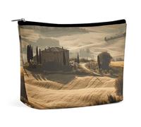 Borsa per il trucco Borsa per cosmetici Borsa per rossetto Borsa con cerniera Vista del tipico paesaggio toscano Organizzatore stampato Borsa da toeletta portatile Accessori