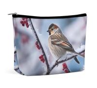 Borsa per il trucco Borsa per cosmetici da viaggio Borsa per articoli da toeletta portatile Bird And Snow Borsa per articoli da toeletta di grande capacità con cerniera Custodia per l'organizzazione d