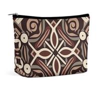 Borsa per il trucco Borsa per cosmetici da viaggio Borsa portatile Beige Forme geometriche Borsa da toilette Grande capacità Borsa con cerniera Custodia per l'organizzazione del trucco Borsa da toilet