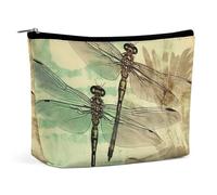 Borsa per il trucco Borsa per cosmetici da viaggio Borsa portatile Libellula Libellule Borsa da toeletta vintage Grande capacità Borsa con cerniera Custodia per l'organizzazione del trucco Borsa da to