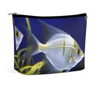 Borsa per il trucco Borsa per cosmetici da viaggio Borsa portatile per acquario Pesce angelo Borsa da toeletta Grande capacità Borsa con cerniera Custodia per l'organizzazione del trucco Borsa da toel