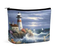 Borsa per il trucco Borsa per cosmetici da viaggio Borsa portatile per il trucco con diamante e faro Borsa da toilette Grande capacità Borsa con cerniera Custodia per l'organizzazione del trucco Borsa