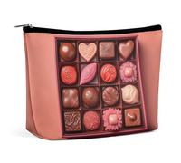 Borsa per il trucco Borsa per cosmetici da viaggio Borsa portatile Una scatola di cioccolatini Borsa da toeletta Grande capacità Borsa con cerniera Custodia per l'organizzazione del trucco Borsa da to