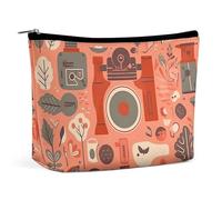 Borsa per il trucco Borsa per cosmetici da viaggio Portatile Icone e cuori Borsa da toilette Grande capacità Borsa con cerniera Custodia per l'organizzazione del trucco Borsa da toilette impermeabile