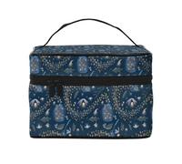 Borsa per il trucco, Borsa per cosmetici grande Borsa da viaggio portatile in pelle impermeabile per donne e ragazze,Catturare le lucciole